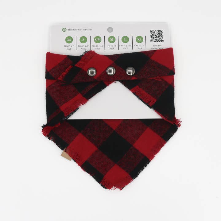 The Luminous Pets - Wholesale Pet Bandana - Dog - Buffalo Plaid Bandana | Cat & Dog Bandana | Adjustable Snaps4