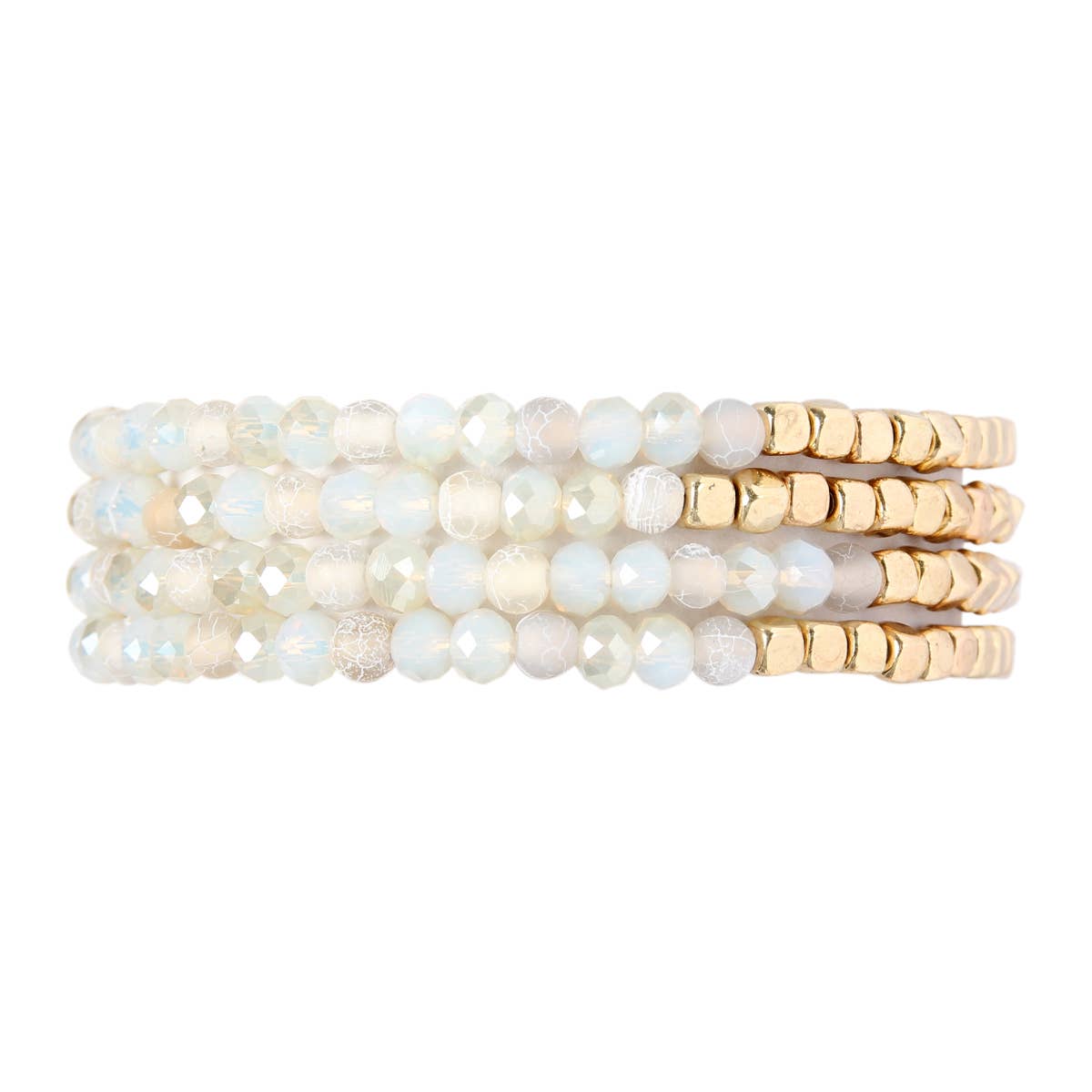 MYS Wholesale Inc - Wholesale Beaded Bracelet - Brass, Stone, Glass Four Set Beads Bracelet4