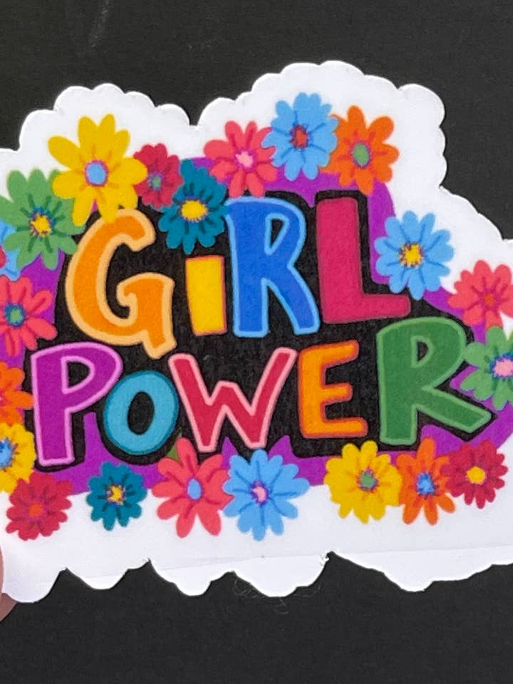 Autocollant en vinyle laminé Girl Power, cadeau pour les droits des femmes pour la vente par My Groovy Art Shop