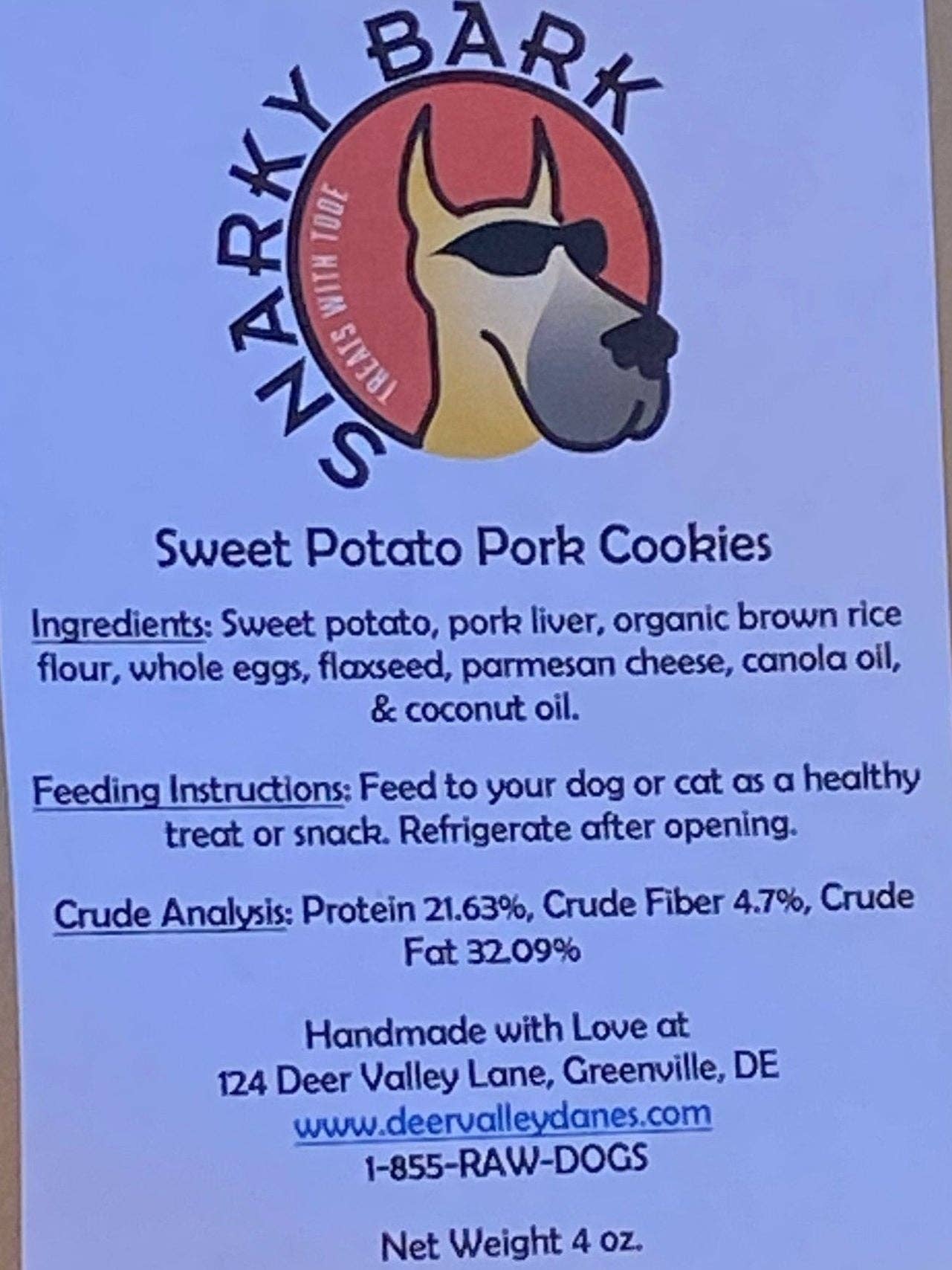 Snarky Bark - Wholesale Pet Treats - Dog - Snarky Bark Sweet Potato Pork Cookie Treats2