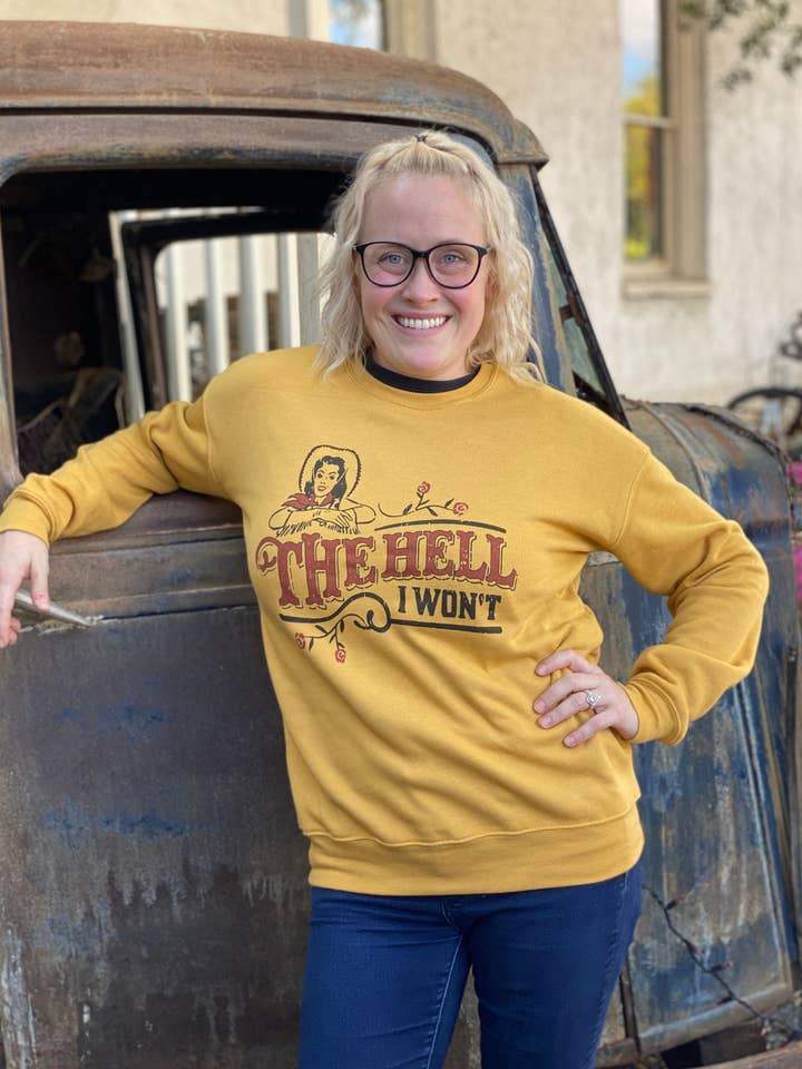 2541 The Hell I Won't Sweatshirt for wholesale by J.Forks Designs
