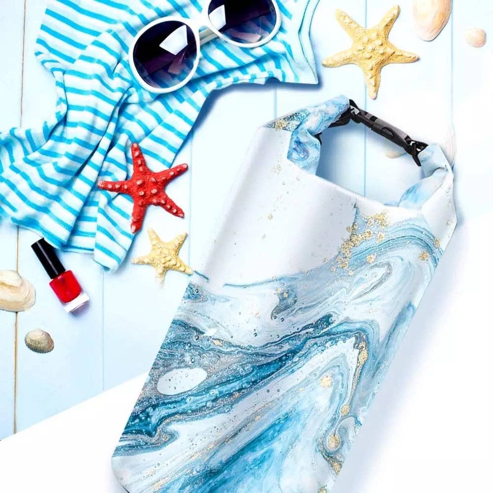 The Classy Cloth WS - Wholesale Beach Bag - 5L Waterproof Dry Bag - Blue Galaxy RTS10