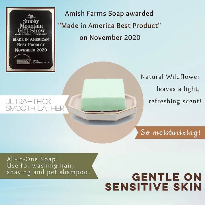 Amish Farms Soap - Wholesale Bar Soap - Amish Farms Soap 5-Bar Bag - Random Color Bars + Fragrance