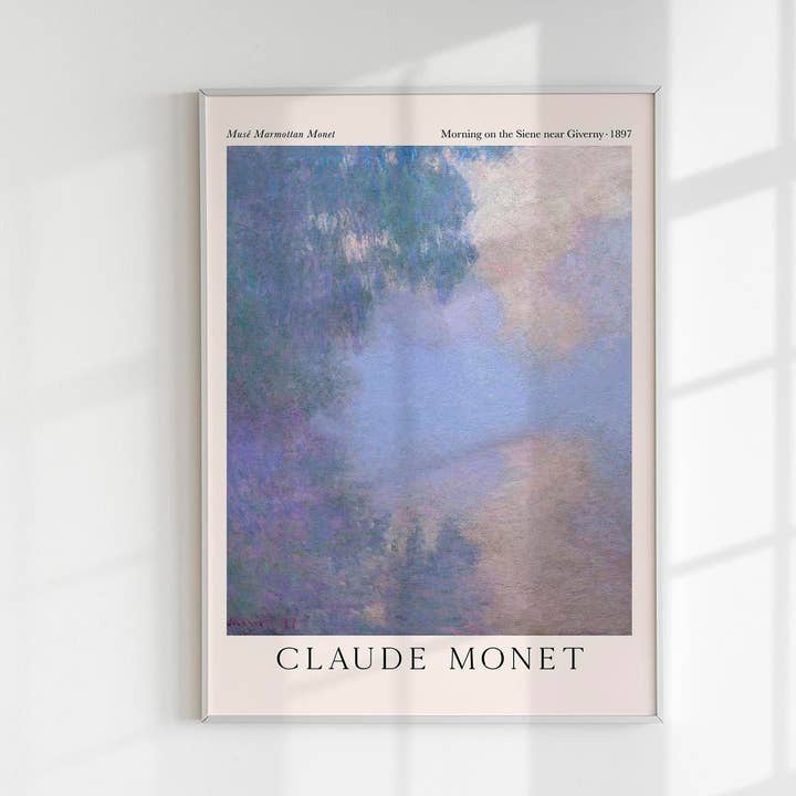 Morgen an der Seine von Claude Monet Ausstellungsposter für den Großhandel von Patroa Studio