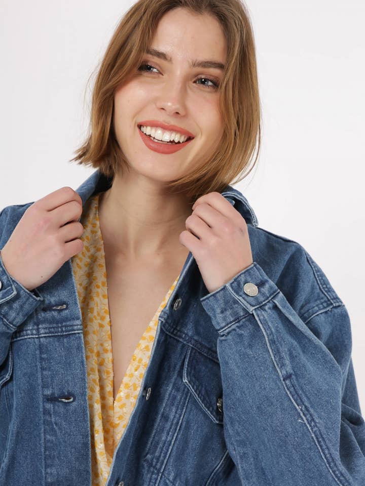 JEAN BLUE 3715 OVERSIZED JACKET for wholesale on Faire1