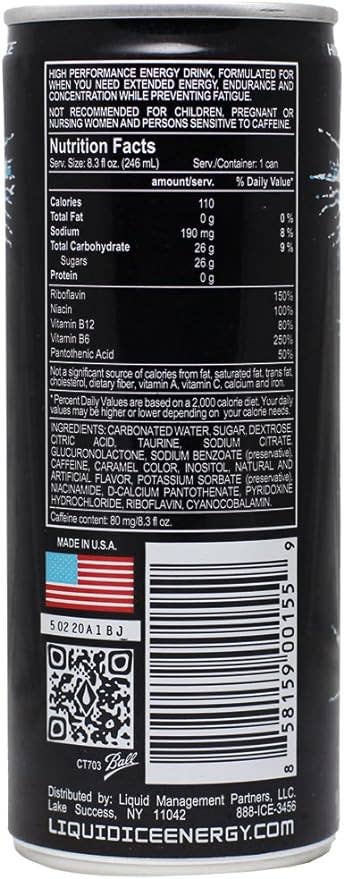 Liquid Ice Energy - Wholesale Sports/Energy Drink - Supreme Classic Original - 8.4oz (24pack)2