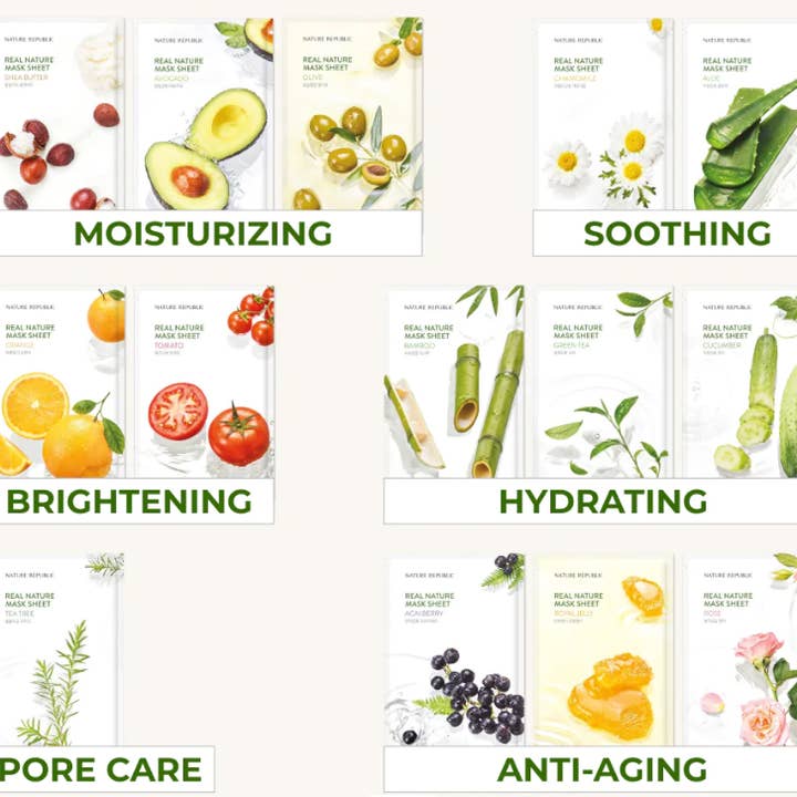 Best Beauty Group - Wholesale Skincare Face Mask - NATURE REPUBLIC Real Nature Face Sheet Mask