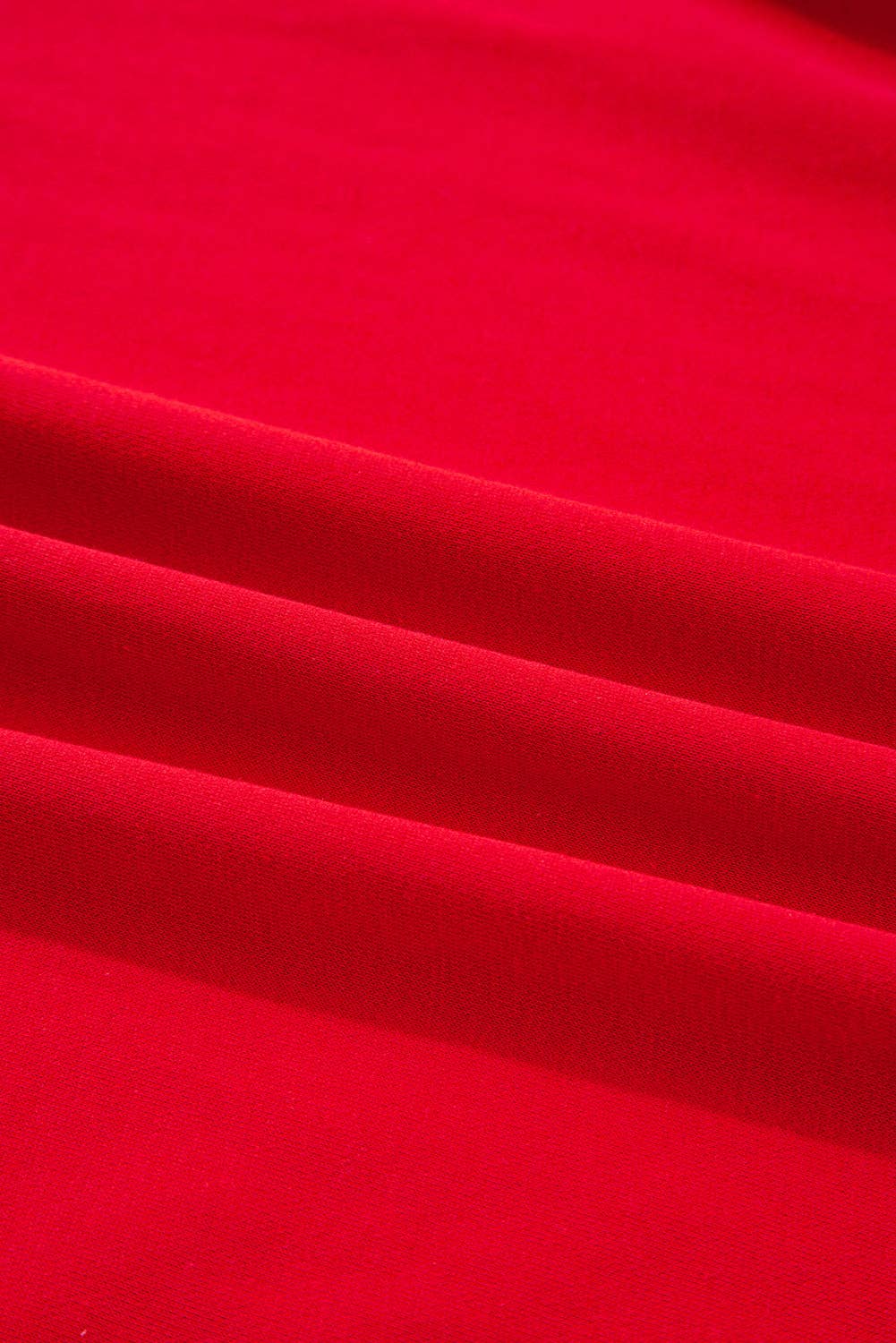 Fiery Red Varsity Striped Sleeve Drop Shoulder Sweatshirt and Short Set for wholesale on Faire14