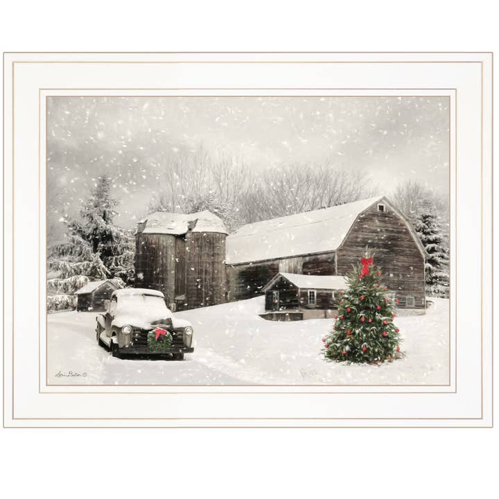 "Farmhouse Christmas" Framed Wall Art by Lori Deiter for wholesale by Trendy Decor 4U