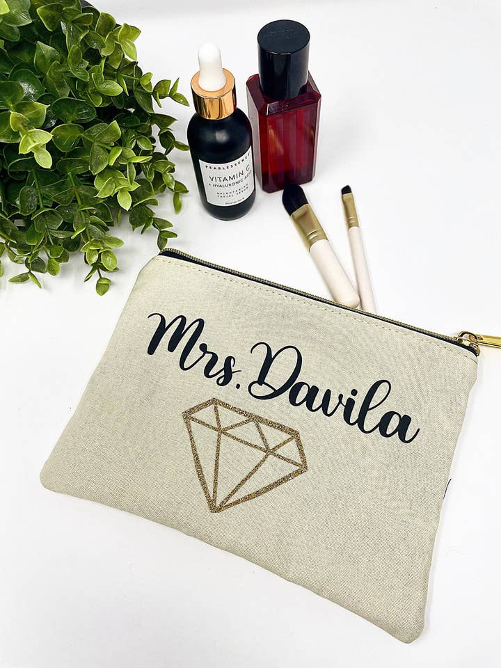 Custom Bride Makeup Bag, Personlig brudgåva, Custom We för wholesale av OMMO Designs