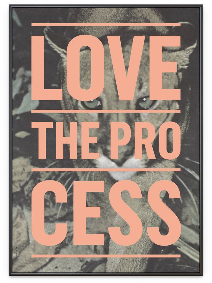 Ame o Processo, Puma, Impressão Artística, Vários Tamanhos por atacado de I Love My Type