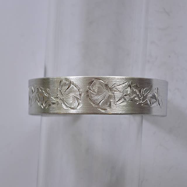 August Flower of the Month Pewter Cuff Bracelet for wholesale by Nobska Craftsmen