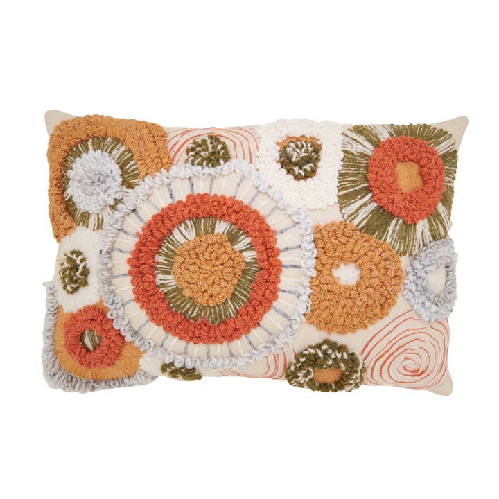 Cojín de Estilo Boho con Círculos para venta al por mayor de Saro Lifestyle