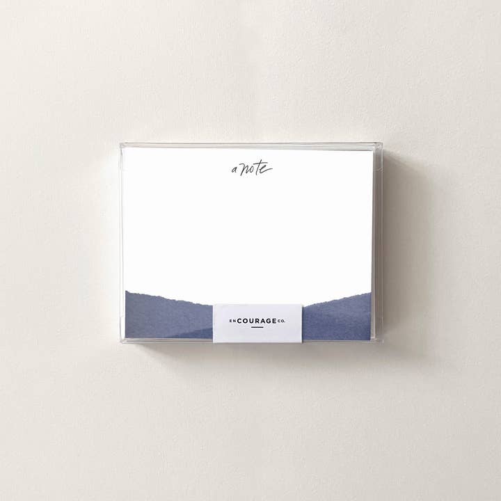 Notes boxed set Indigo | A2 flat | Stationery for wholesale by enCourage Co.