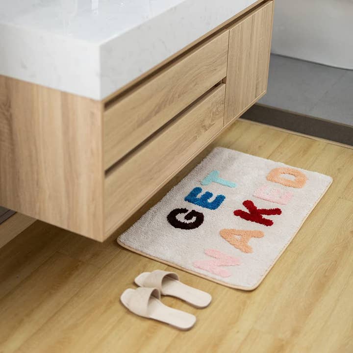 Abound Lifestyle - Wholesale Bath Mat - Get Naked/Take It Off Bath Mat, Chenille, Non-Slip (20”x32”)