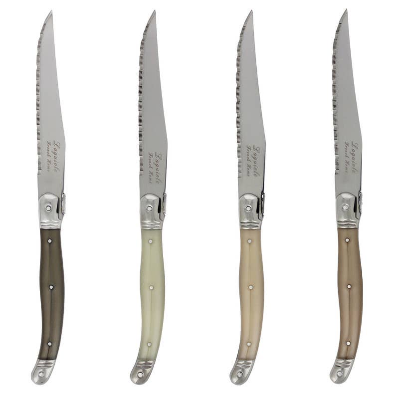 French Home - Wholesale Knife Set - French Home Laguiole Steak Knives, Set of 4, Neutral Tones0