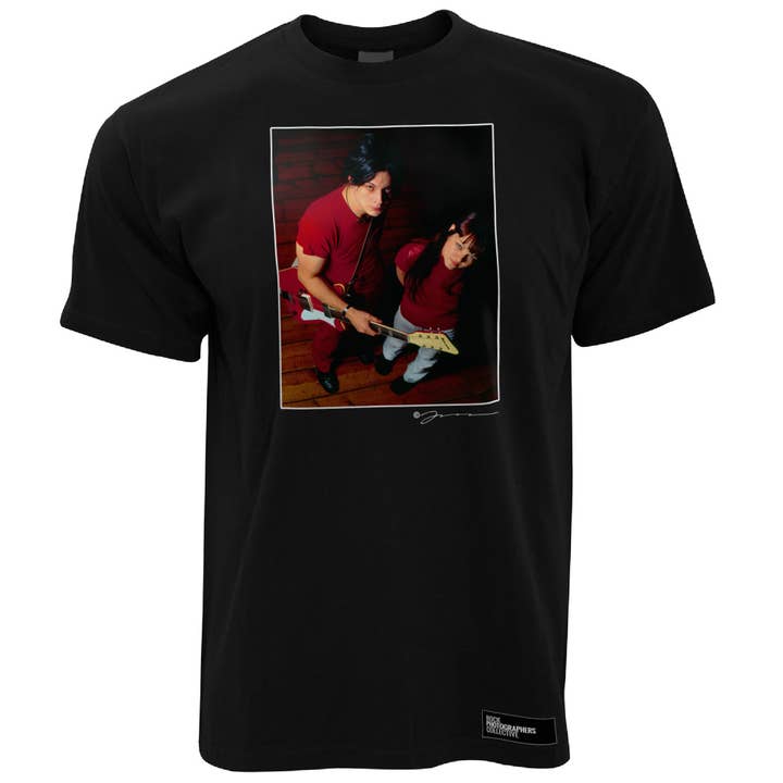 Camiseta masculina The White Stripes color portrait (JB) por atacado de Rock Photographers Collective