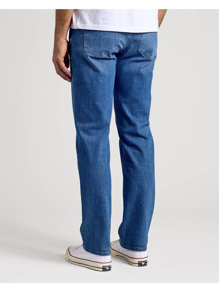 True Classic - Wholesale Jeans - Men's - Medium Indigo Wash Straight Authentic Denim Jeans2