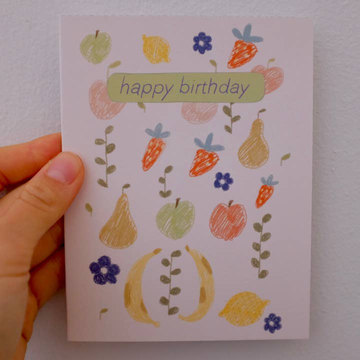 Fruktigt Grattis på födelsedagen gratulationskort för wholesale av Desert Bunni