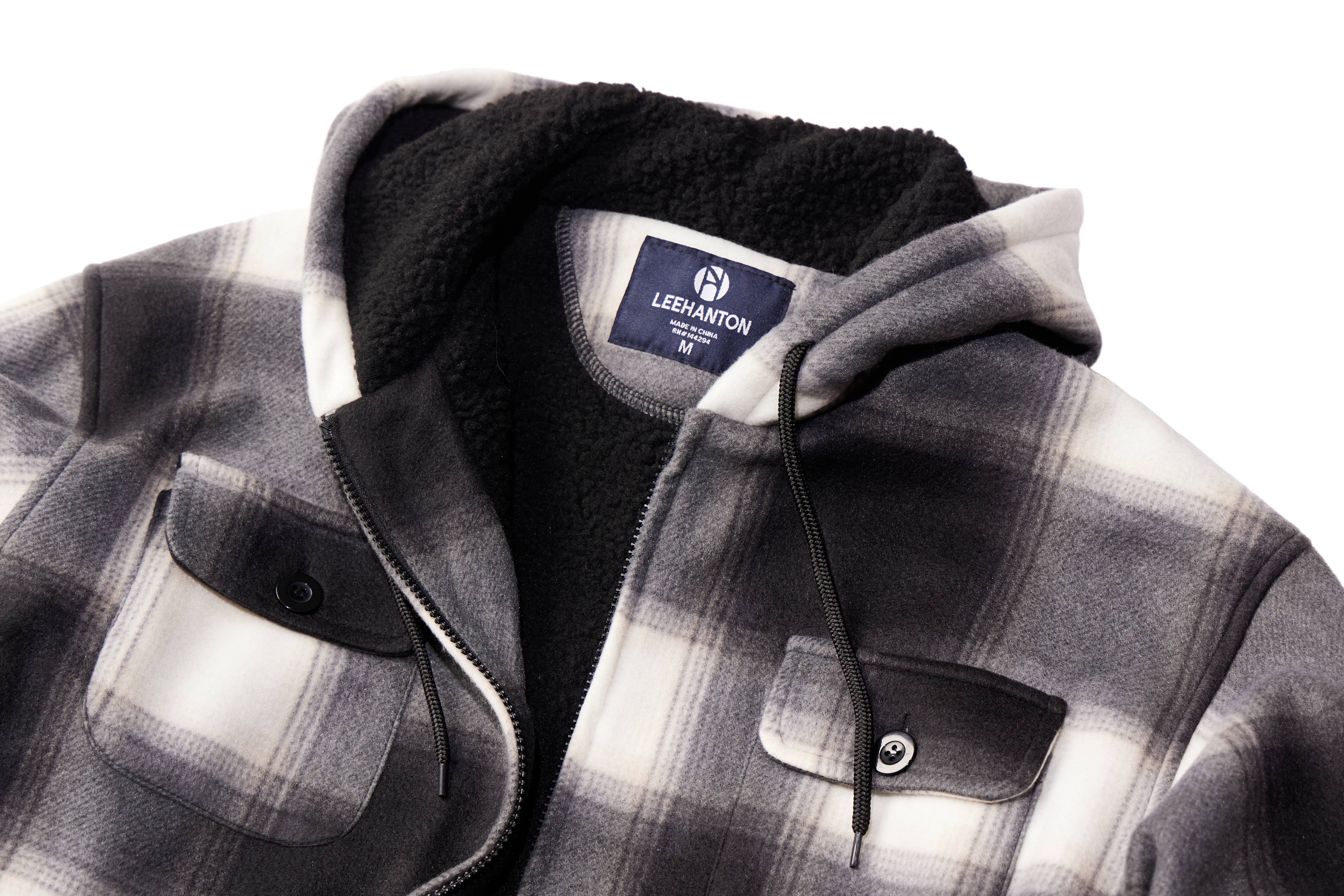 LeeHanTon - Wholesale Jacket - Men's - LeeHanTon Men's Hooded Sherpa Lined Plaid Jacket9