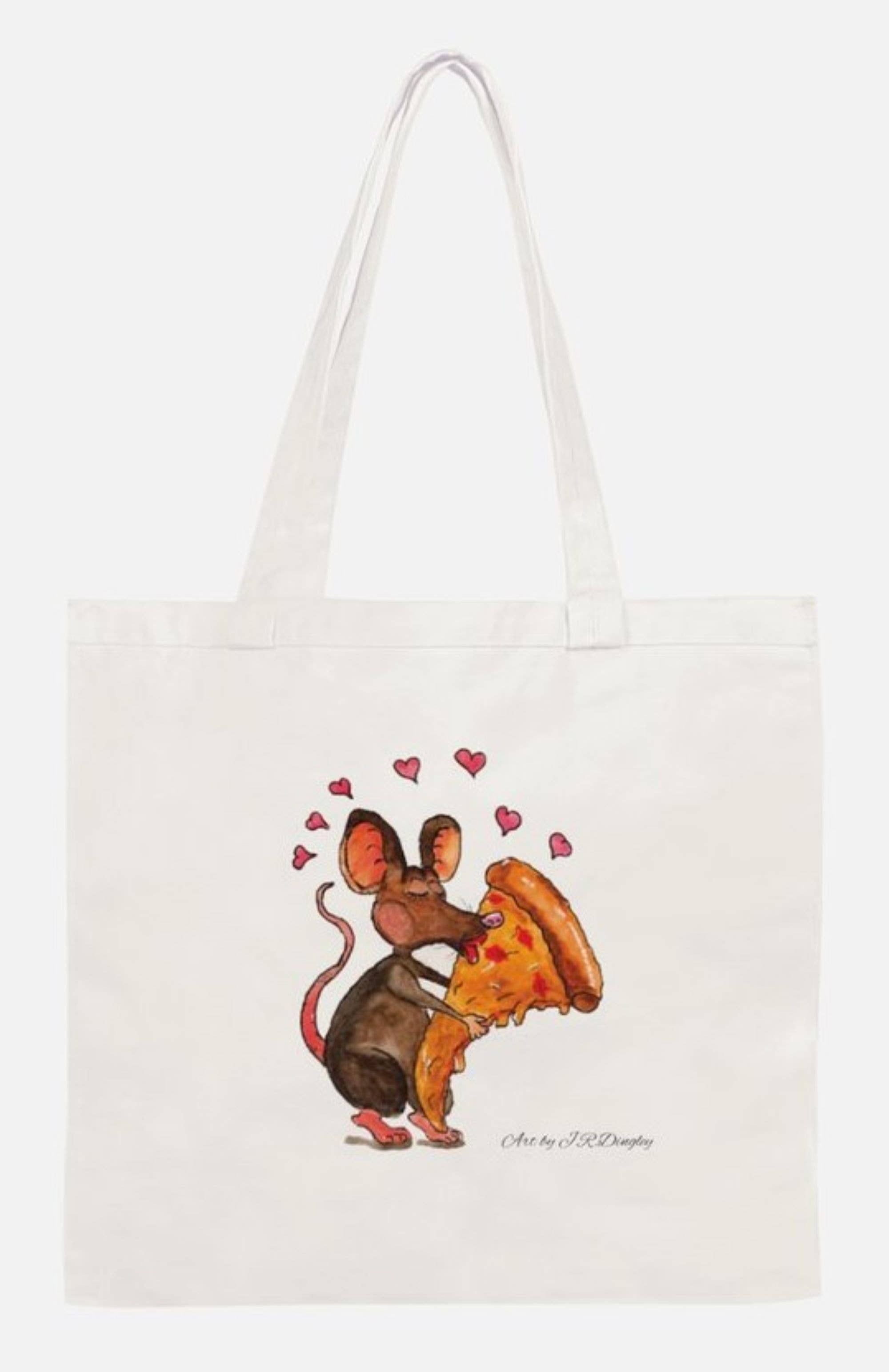 Johnnerdraws - Wholesale Tote Bag - Unisex - A SINGLE'S SLICE-NYC-TOTEBAG 100% COTTON CANVAS-HANDMADE