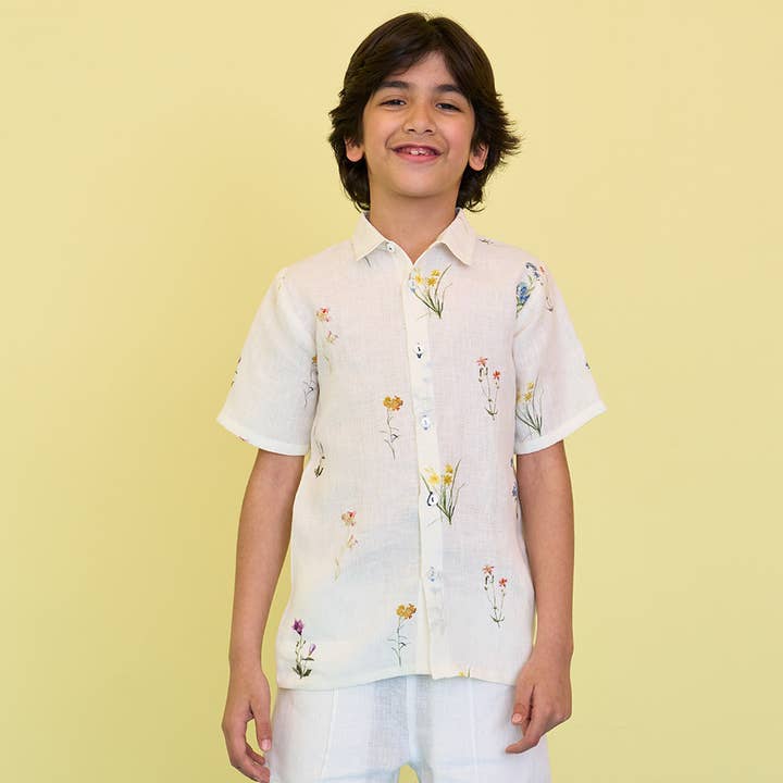 Kai Botanical Linen Shirt for wholesale by Tierra