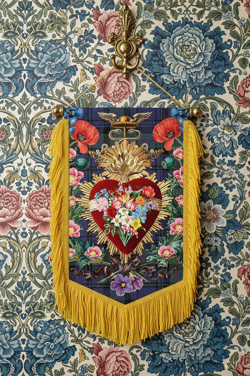 Mouchkine Jewelry - Wholesale Banner - Sacred Heart Ornamental Wall Banner 30x20 cm1