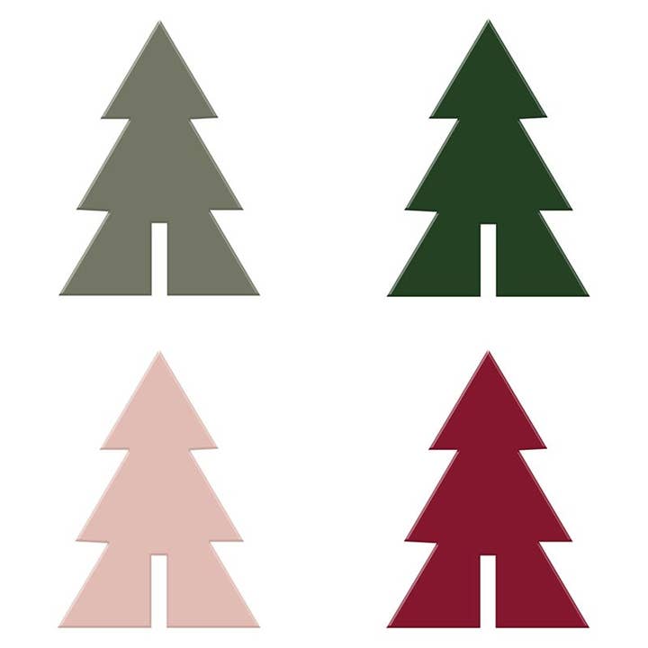 Santa Barbara Design Studio by Creative Brands - Wholesale Wine/Cocktail Glass Markers - Acrylic Drink Markers - Trees - Set of 4