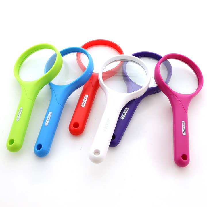 BAZIC Products - Wholesale Magnifying Glass - Asstd Color 3" Round 2X Handheld Magnifier3
