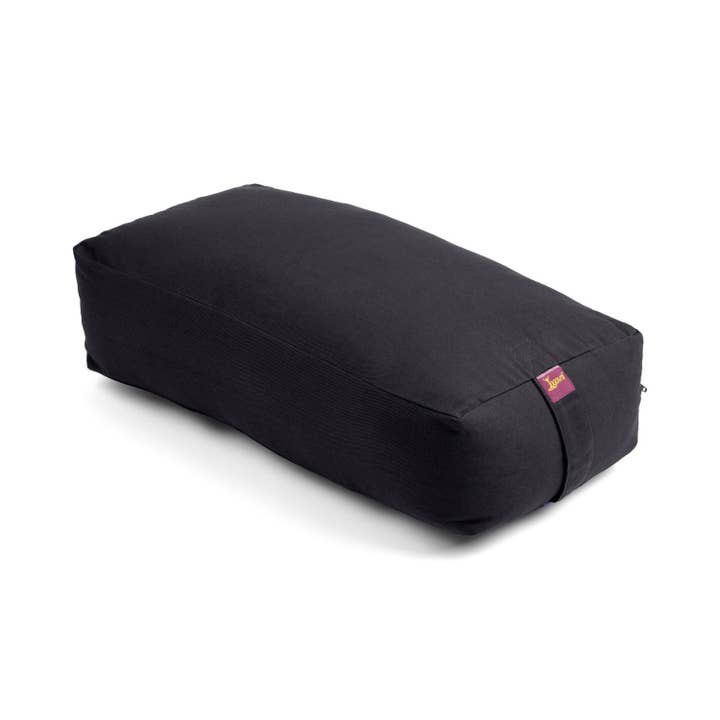 Yoga Bolster - LG Rectangular Cotton Filled Black for wholesale by Yogavni Yoga Products