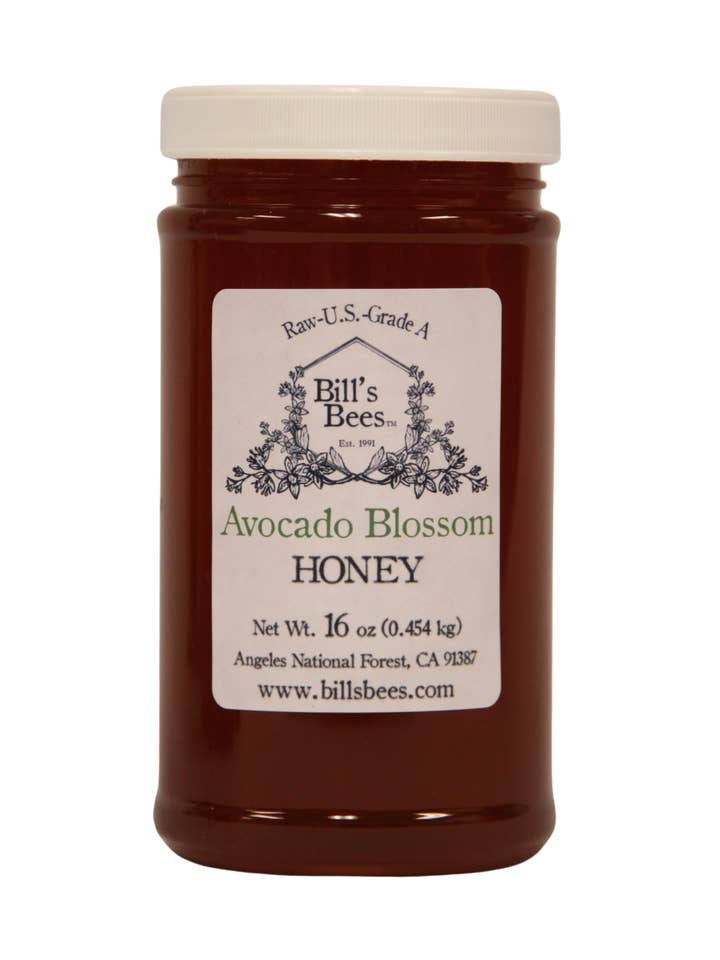 16 oz Avocado Blossom Raw Honey for wholesale by Bill's Bees