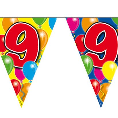 Globos Guirnalda de 9 Cumpleaños - 10 para venta al por mayor de Folat BV