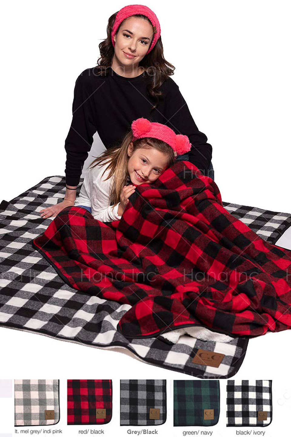 Hana - Vendita all'ingrosso Plaid - Coperta Sherpa con motivo tartan C.C Buffalo2