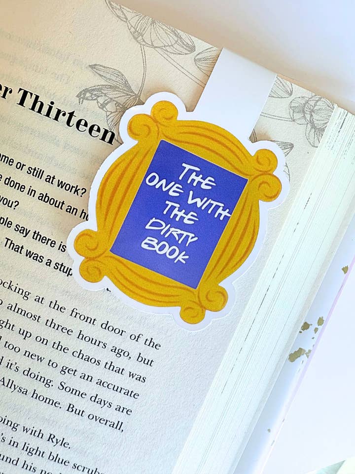 The one with the dirty book friends frame magnetic bookmark for wholesale by Typo Lettering Co