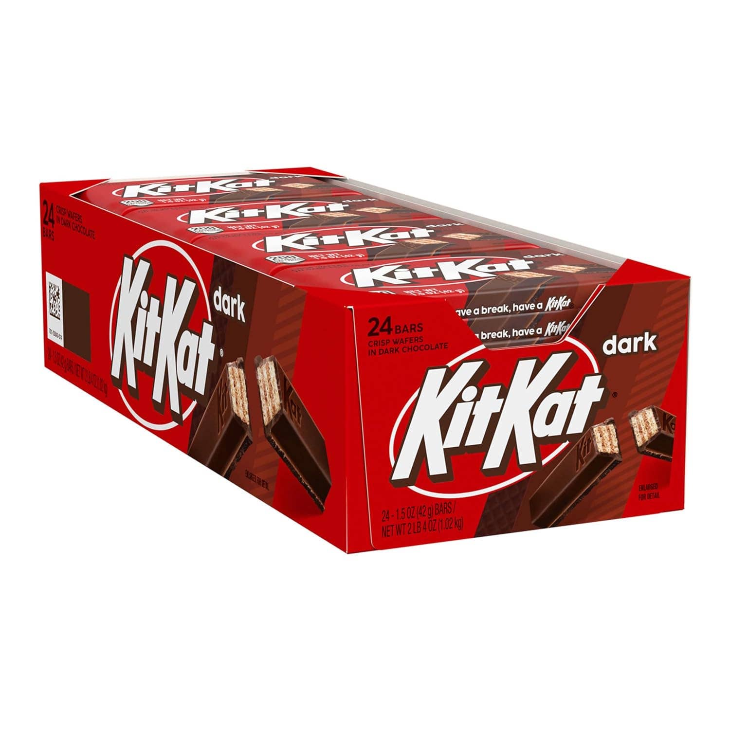 Long Island Candy Factory - Wholesale Chocolate Bar - Kit Kat Dark 24 Count 1.5 Ounce Tray0