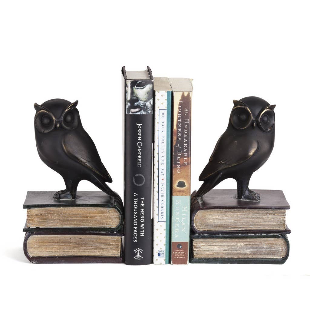 Danya B - Wholesale Bookend - Owl on Books Bookend Set1