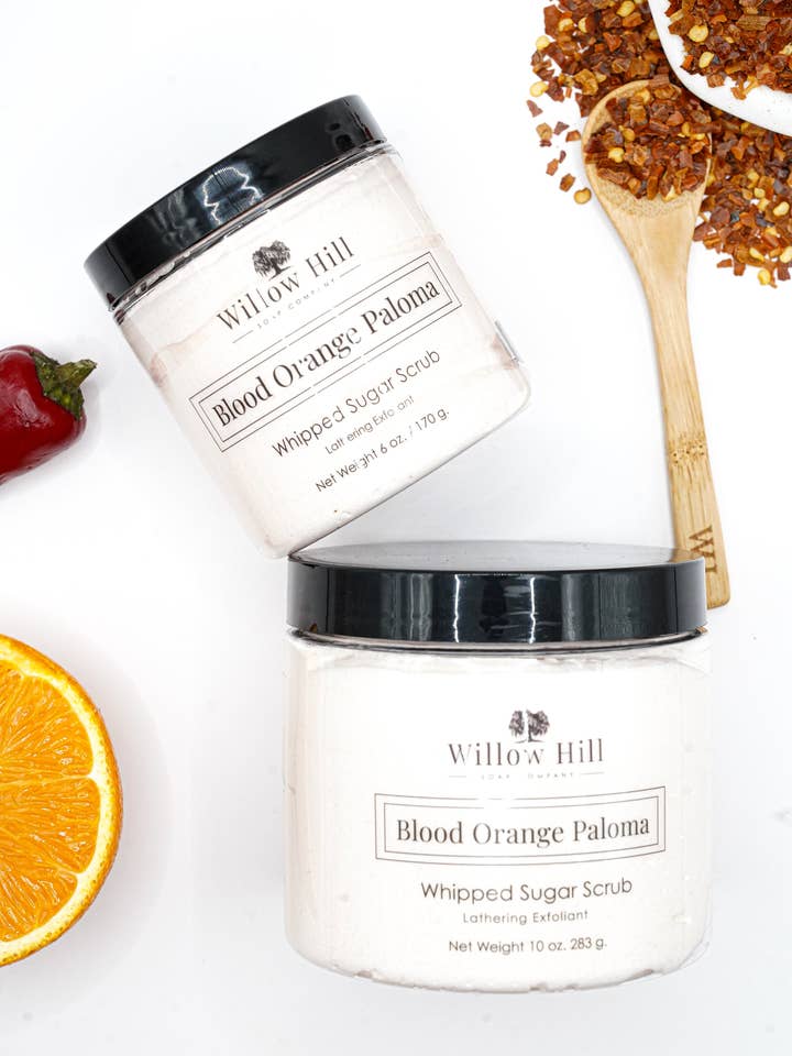 Blutorangen-Paloma-Schlagzucker-Peeling für den Großhandel von Willow Hill Soap Company