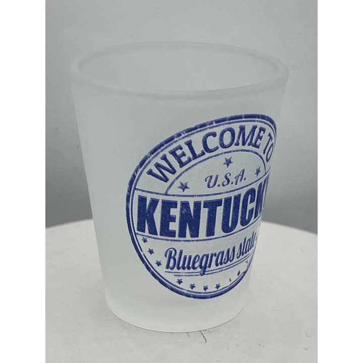 7 Star - Wholesale Shot Glass - Kentucky Frosted State Shot Glass 2 oz