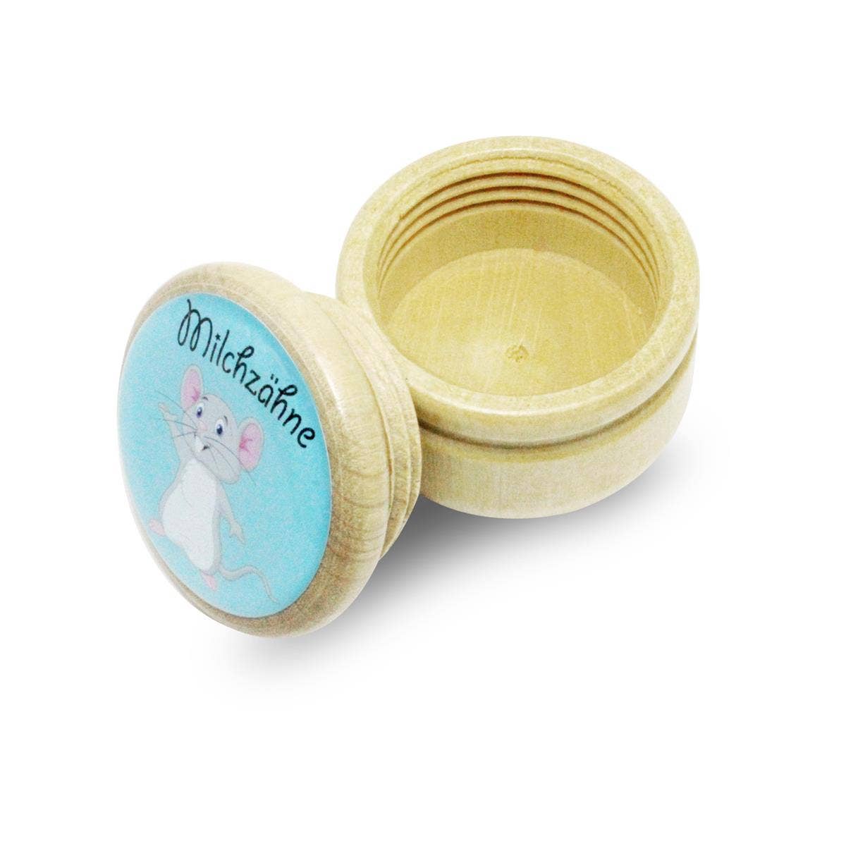 GICO Spielwaren - Wholesale Wood Toy - Kids - Milk Tooth Box Mouse Made of Wood With Screw Cap 44 mm3