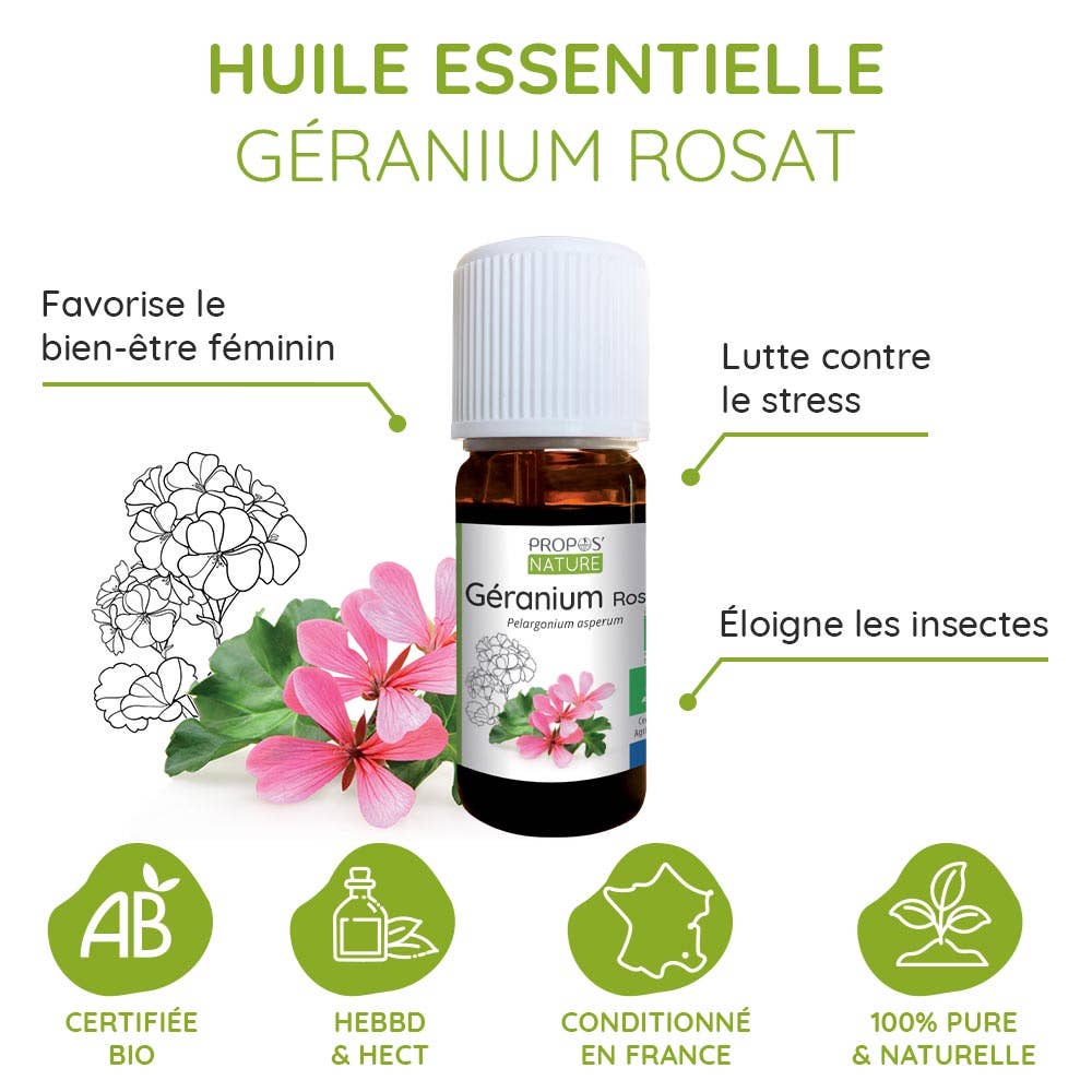 Propos'Nature – wholesale Eterisk olja – Eterisk olja av ekologisk rosengeranium 10 ml5