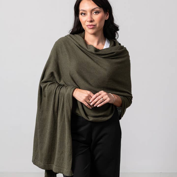 zestt organics - Wholesale Scarf - Women's - Dreamsoft Organic Cotton Travel Scarf - Olivewood2