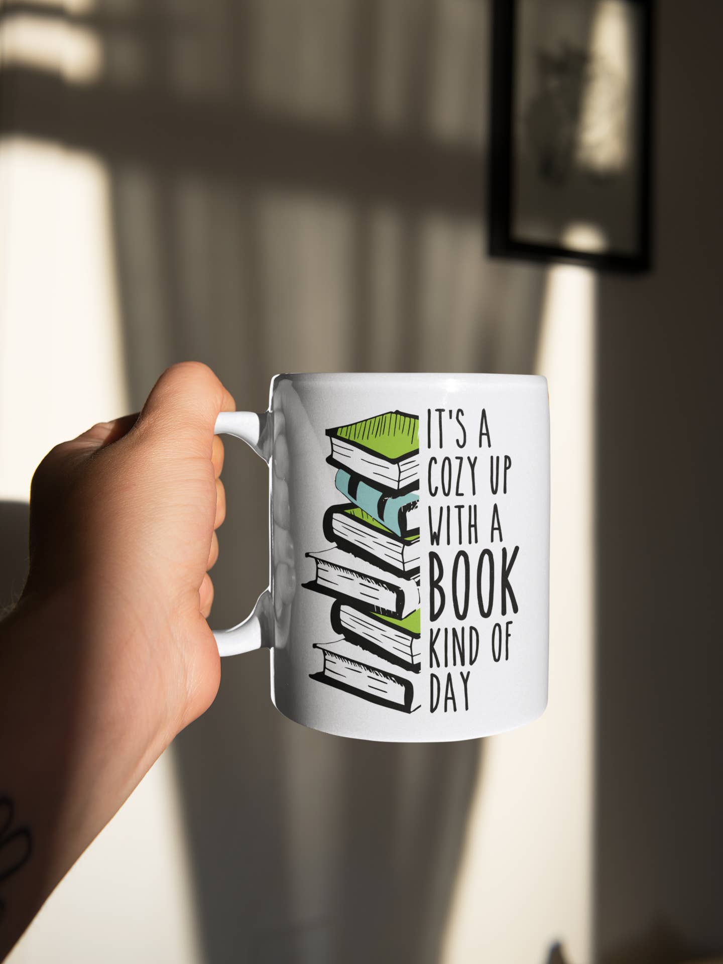 The Geek Boutique - Wholesale Coffee Mug - Cozy Up With A Book Kind of Day - Ceramic Mug - 15 Oz