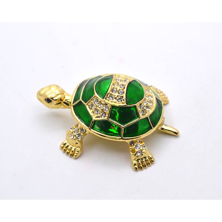 Ciel Collectables - Wholesale Jewelry Box/Organizer - Jeweled Turtle Trinket Box. Made with Austrian Crystals.