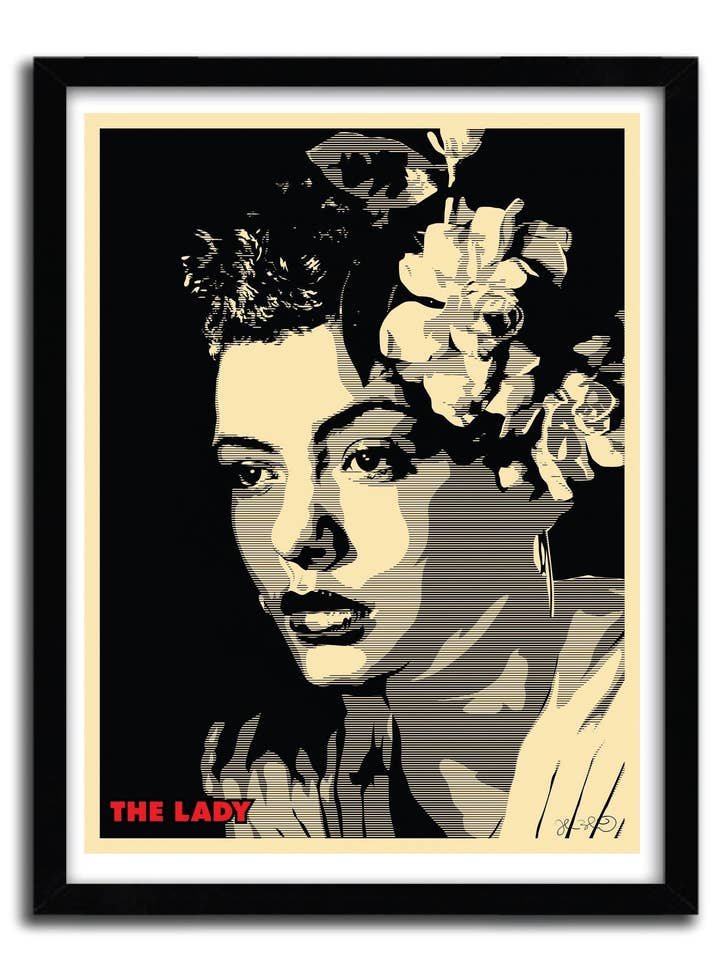 Affiche THE LADY par JOSHUA BUDICH pour la vente par K.Olin Tribu