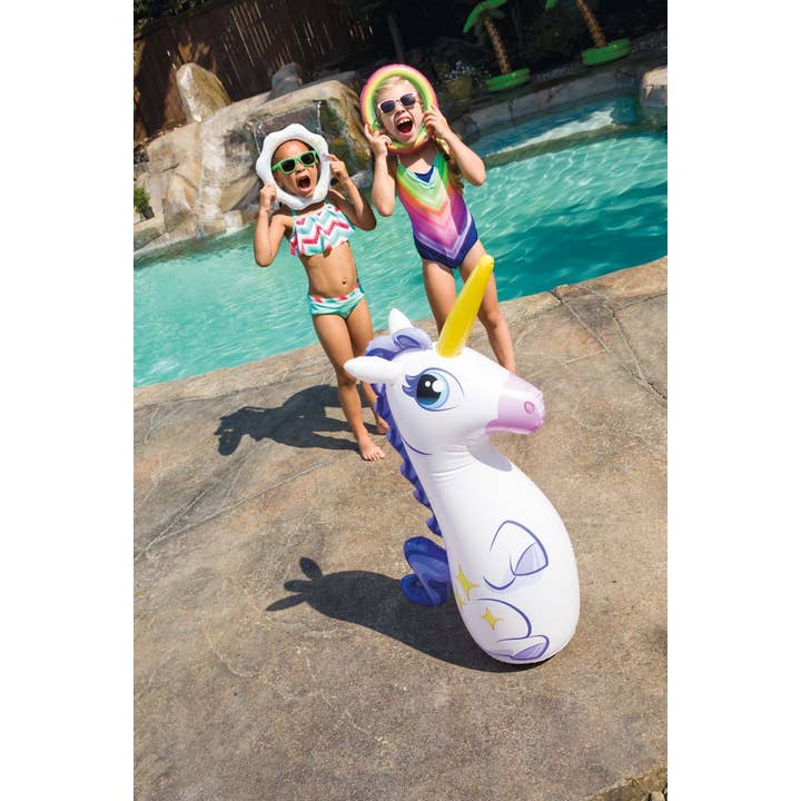 Toysmith - Wholesale Inflatable Toy - Kids & Baby - Unicorn-Toss Inflatable Pool Ring Game, Floatie