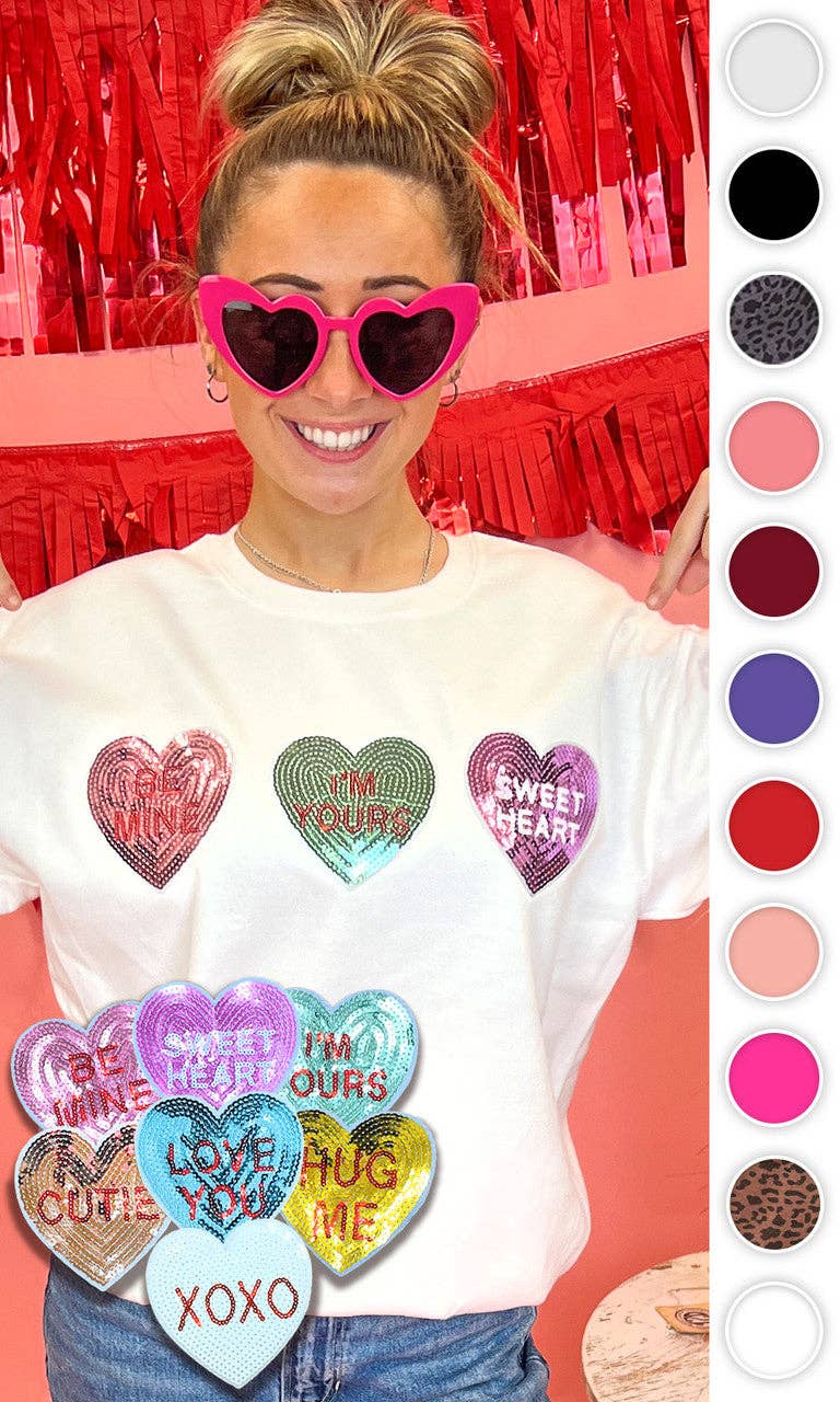 Sugar Stitch - Vente Sweat-shirt – femme - Chandail à capuche Sparkle Conversation Heart
