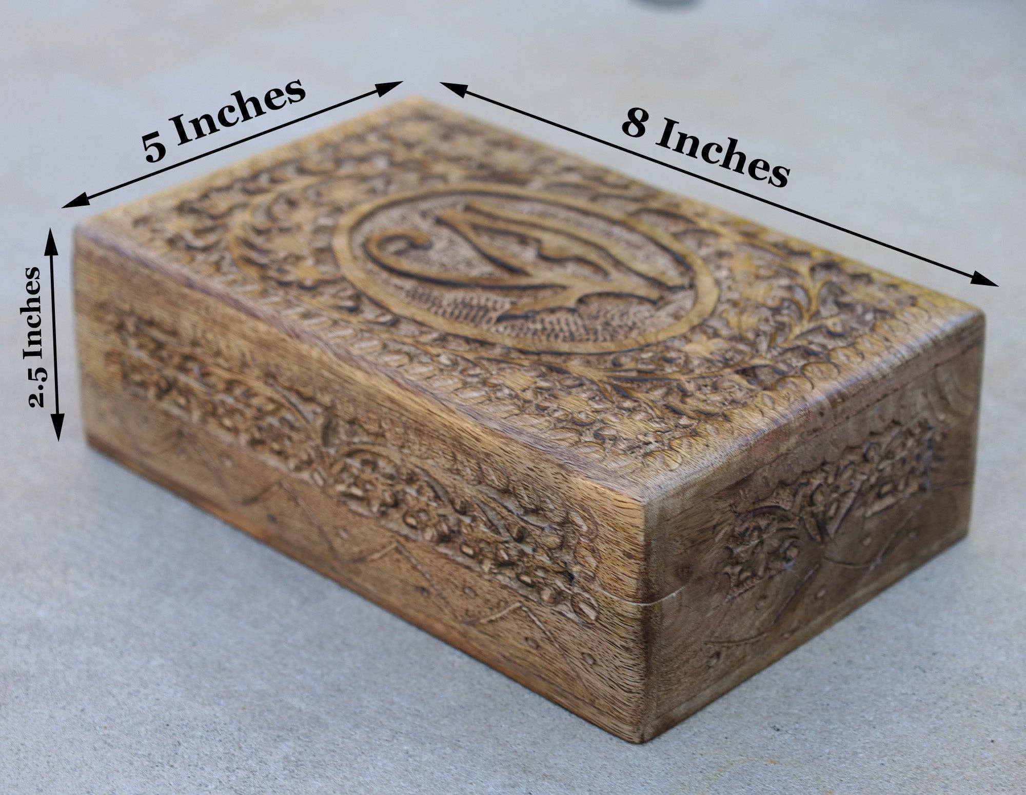 Lungta Imports - Wholesale Jewelry Box/Organizer - Egyptian Eye of Horus Hand Carved Jewelry Trinket Keepsake W6