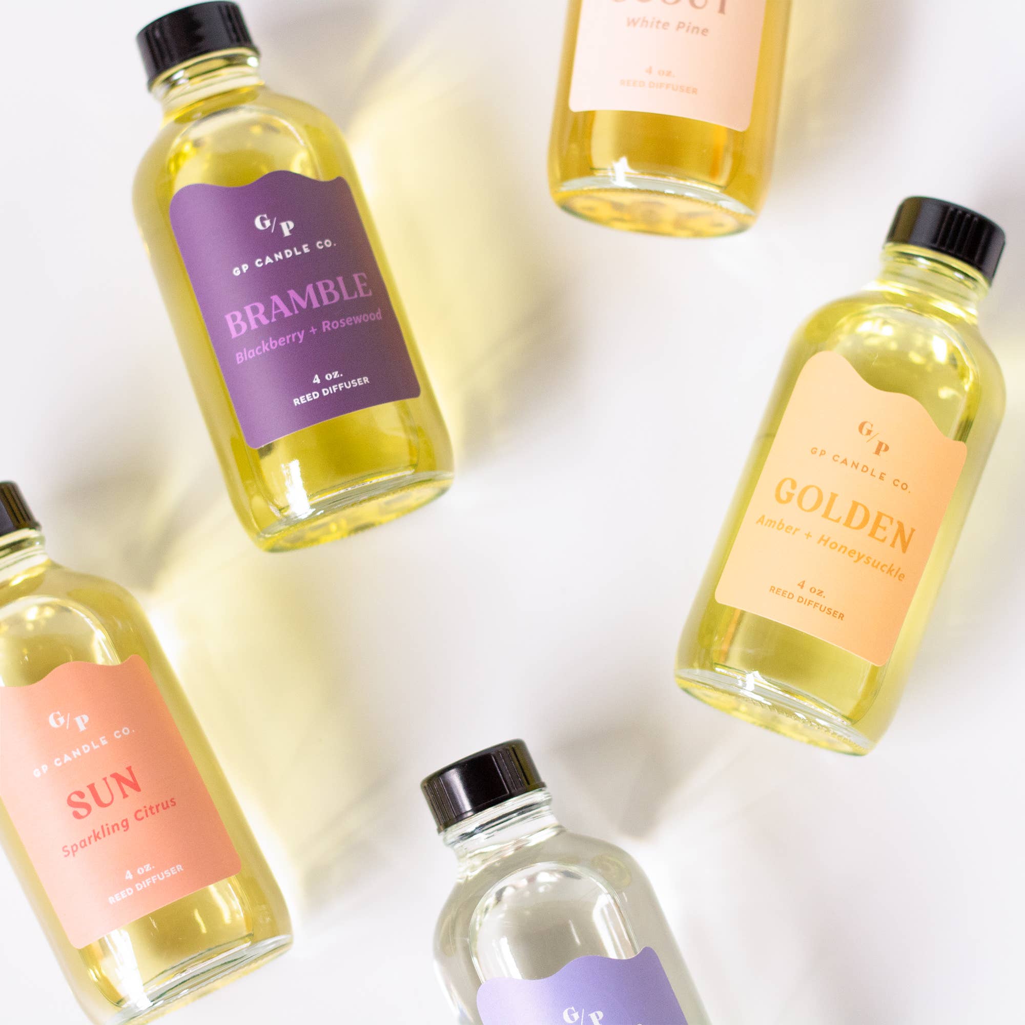 GP Candle Co. - Wholesale Reed Diffuser - Sun 4 oz. Hue Reed Diffuser (Sparkling Citrus)2