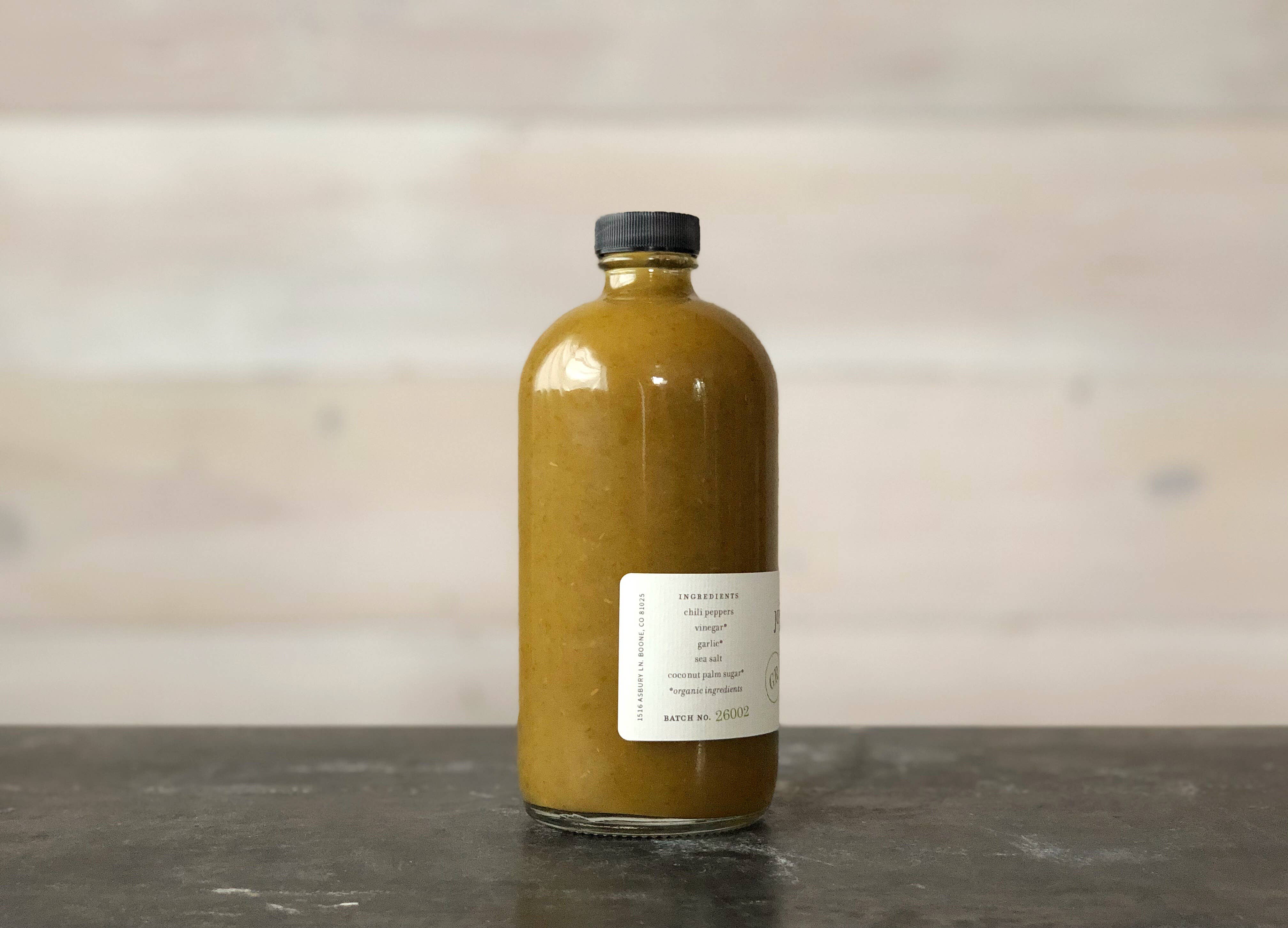 Jojo’s Sriracha - Wholesale Hot Sauce - 16 oz - Green Chili Jojo's Sriracha2