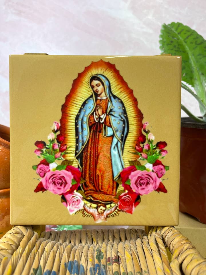 Virgen de Guadalupe- (2)Tile / Coaster for wholesale by Very That
